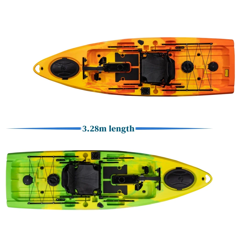 

LSF Hot Sell 10.8 ft Plastic Single People Pedal Drive Kayak HDPE Hull Touring Fishing Kayak with One Seat