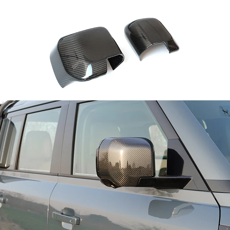Replacement Dry Carbon Fiber RearView Mirror Cover for Land Rover Defender L663 2020- Present  Side Mirror Case