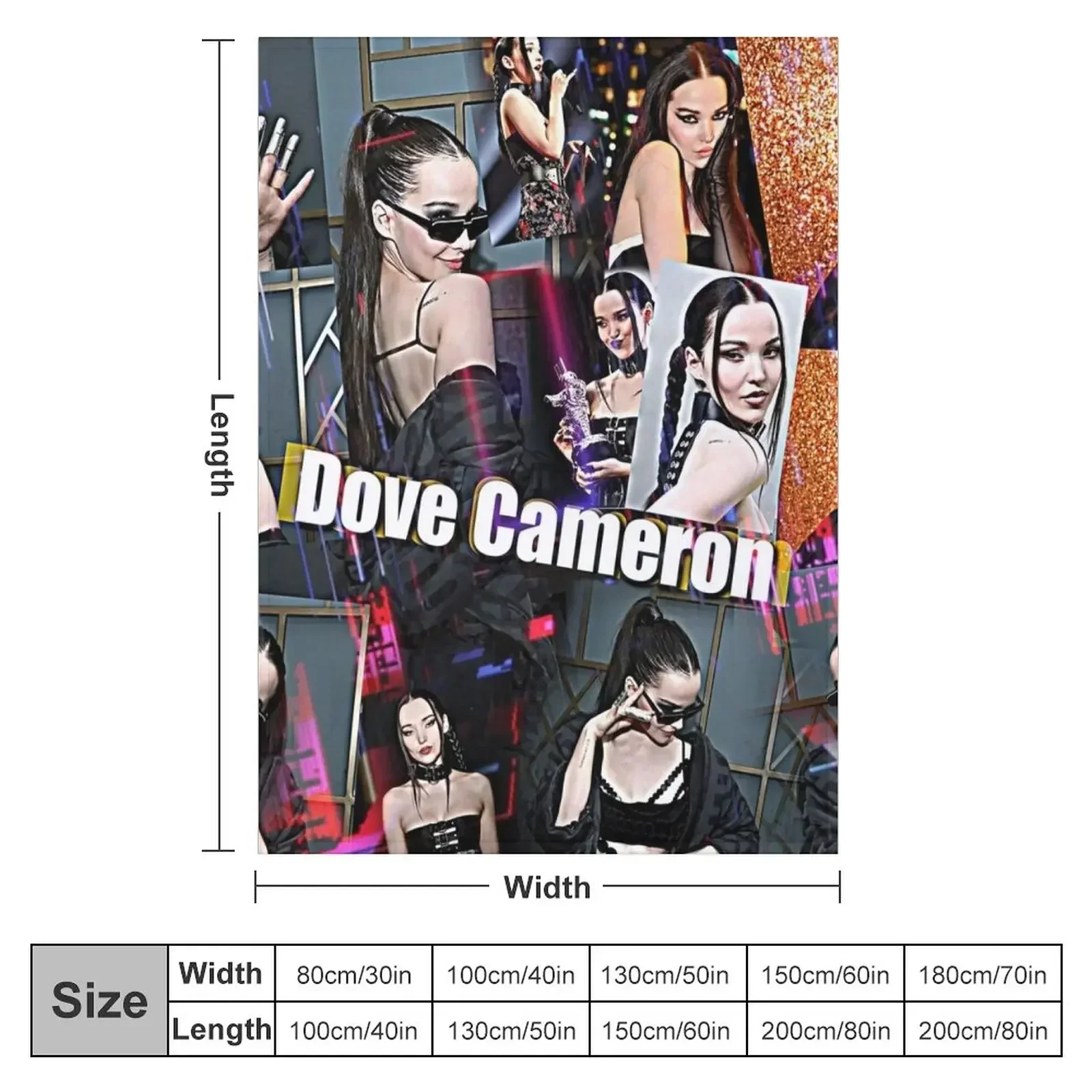 Dove Cameron Throw Blanket Hairy Personalized Gift warm winter Blankets