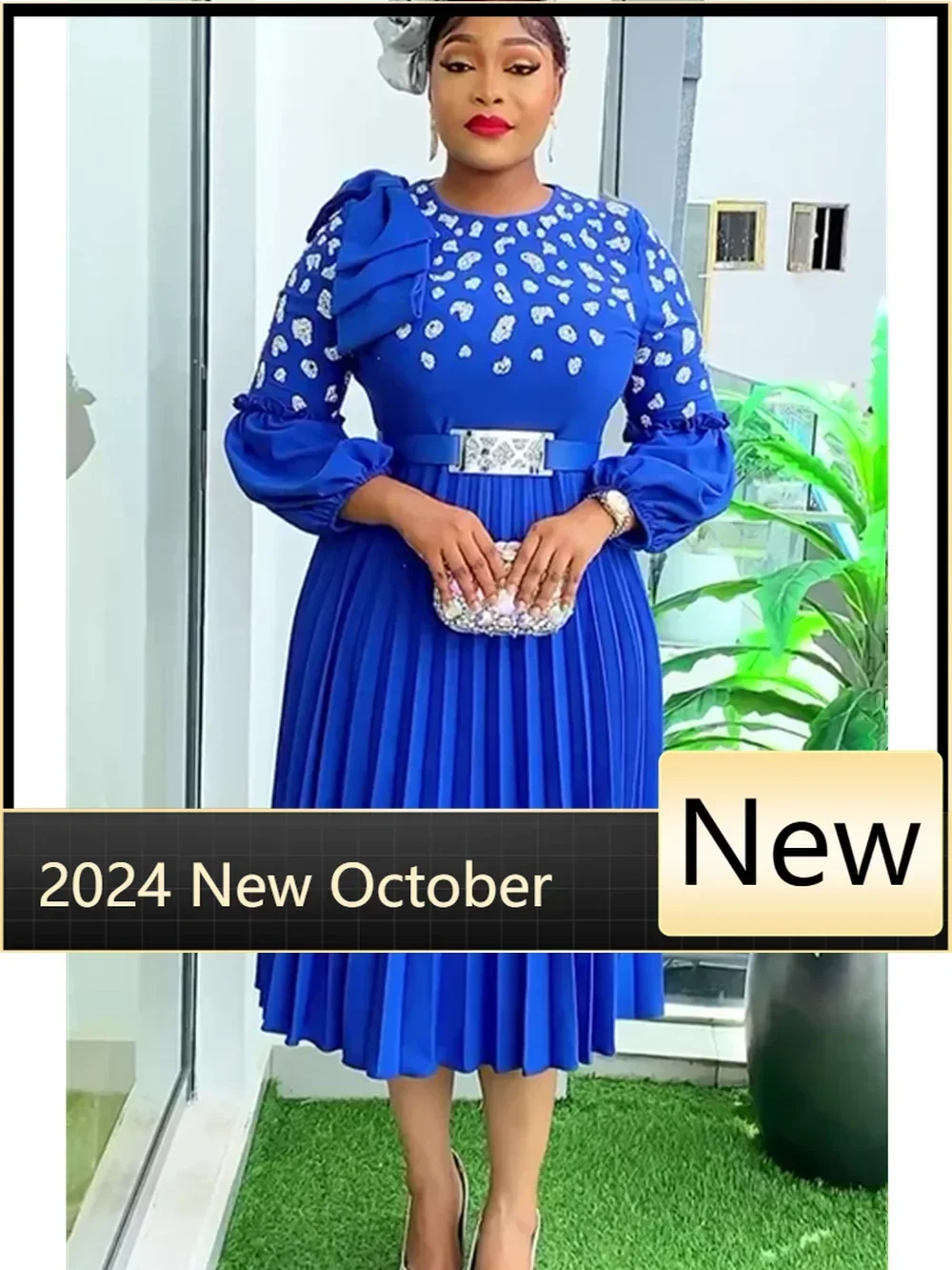 

Elegant African Dresses for Women 2024 Africa Clothing Plus Size Wedding Party Dress Dashiki Ankara Office Lady Outfit Robe