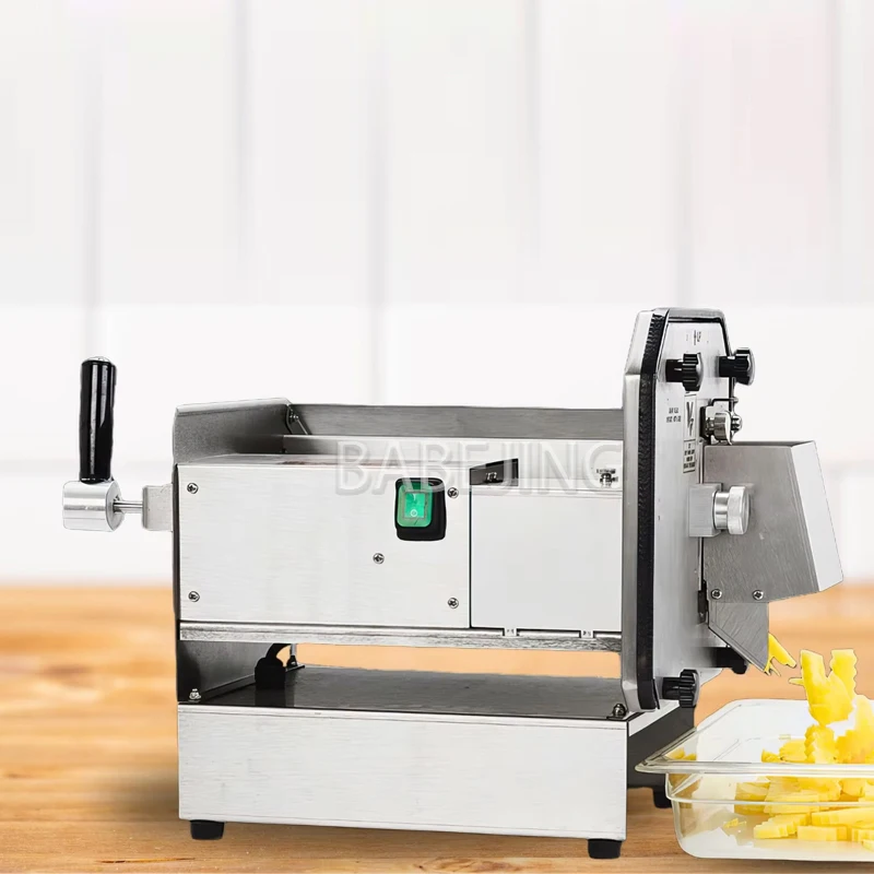 

Wolf Tooth Corrugated Potato Chip Making Machine 200W Fully Automatic Stainless Steel Potato Feeder Commercial Kitchen Equipment