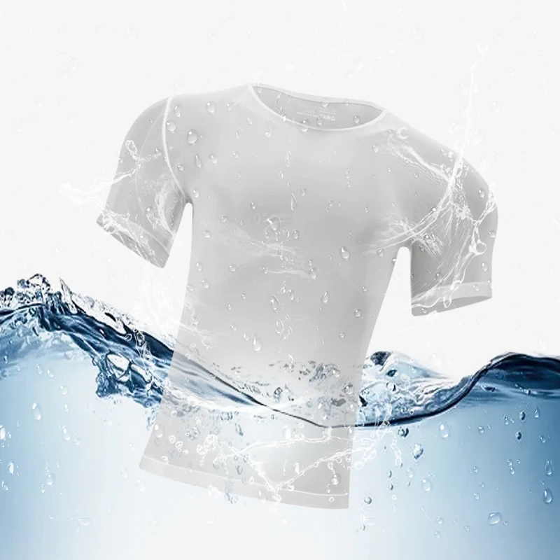 Men's Ultra-thin High-elasticity T-shirt Comfortable Breathable Quick-drying Fitness Wear Base Layer Sportswear for Men