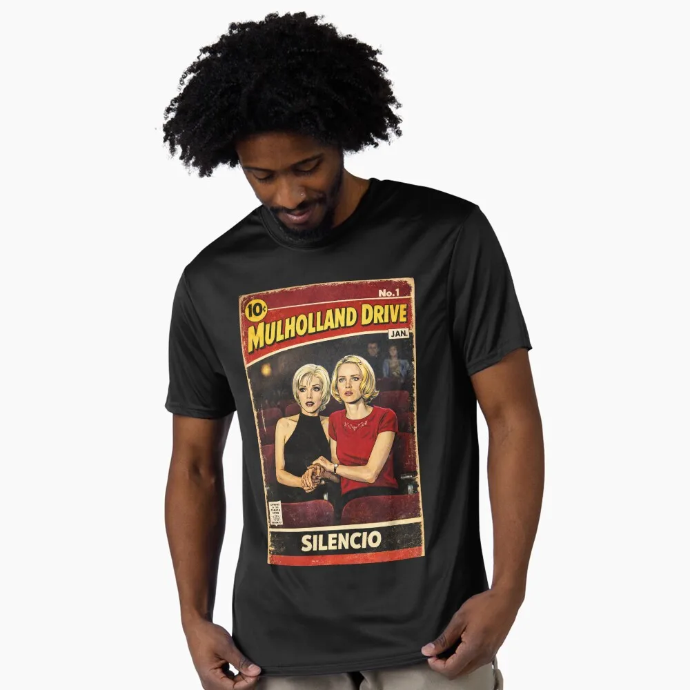 

0327 Horror movie Mulholland Drive Gift t shirt Retro David Lynch film graphic clothing 100% cotton print Large size Tops S-6XL