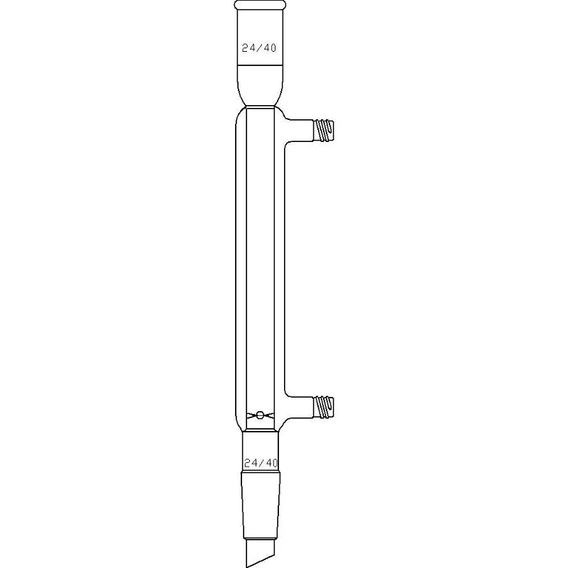 SYNTHWARE Insulated interlayer fractionation column, Joint 14/20 19/22 24/40 29/42, With φ 8mm detachable small nozzle, C57