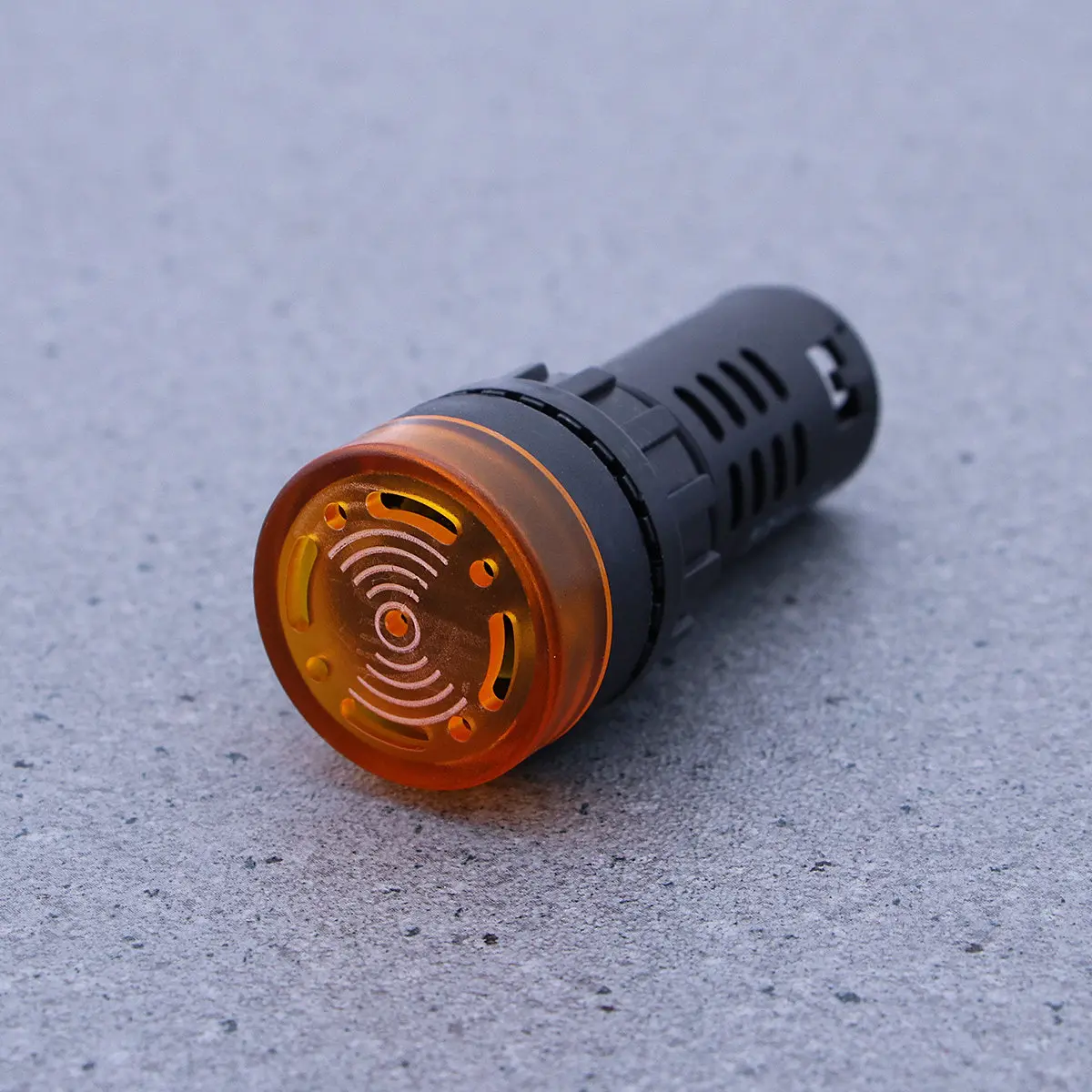 24V Yellow LED Indicator Light with Buzzer Alarm Small Portable Signal Lamp Long Life Low Energy Consumption Concealed Terminal