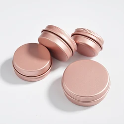 10/50/100pcs Aluminum Tin Jars 30g 5g 10g 15g 20g 30g 50g 60g Empty Cream Lip Balm Container Metal Rose Gold Cosmetic Tin Cans