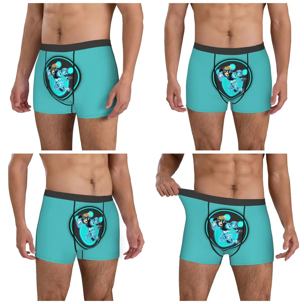 Cuecas boxer shorts selvagem kratts cor azul calcinha masculina confortável roupa interior para homme homem namorado presente