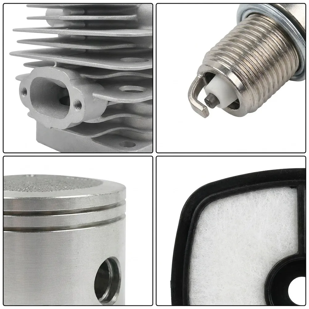 Cylinder Kit A130002100 for Echo PAS225 GT225 GT225L PE225 Engine Repair Kit with Air Filter 2 58 inch and Fuel Filter 5 mm