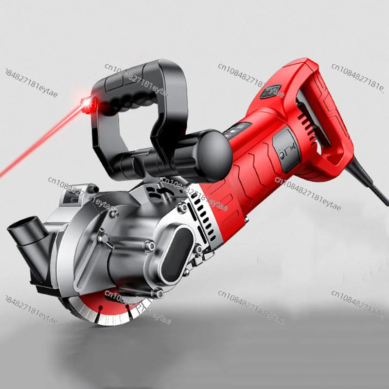 220V Concrete Wall Slotting Machine – Brick Groove Cutter for Hydropower, Dustproof with Laser, Circular Saw