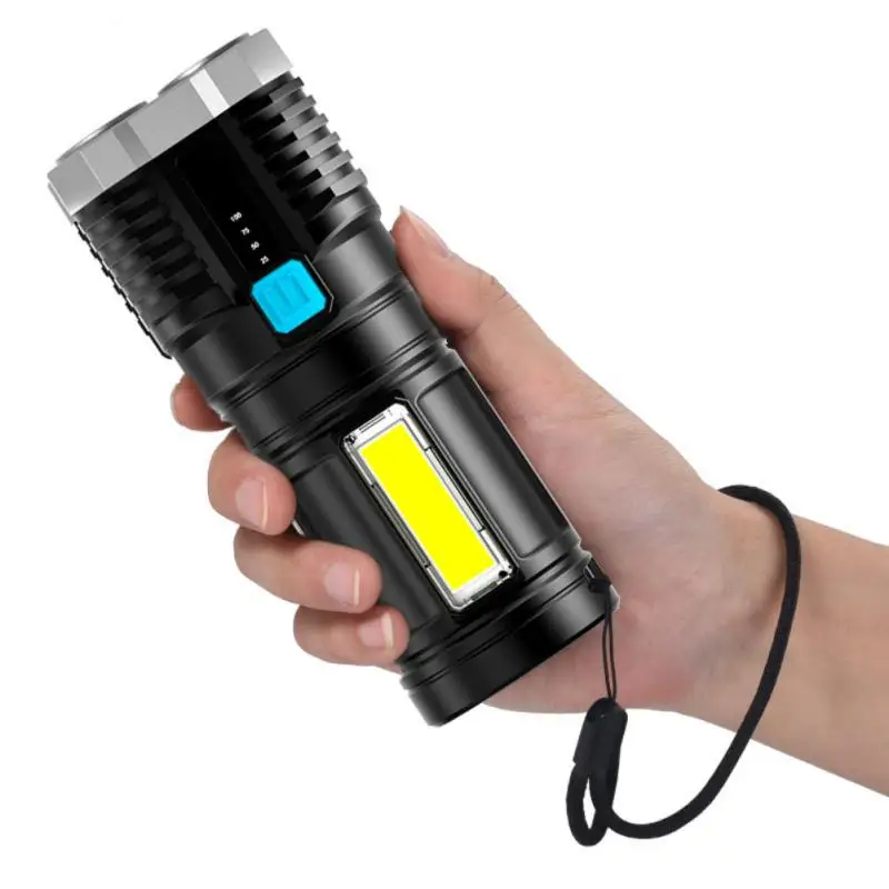 Powerful COB Flashlight LED Explosion Proof Flashlight Built In 18650 Battery 4 Mode USB Rechargeable Hand Torch Outdoor Camping