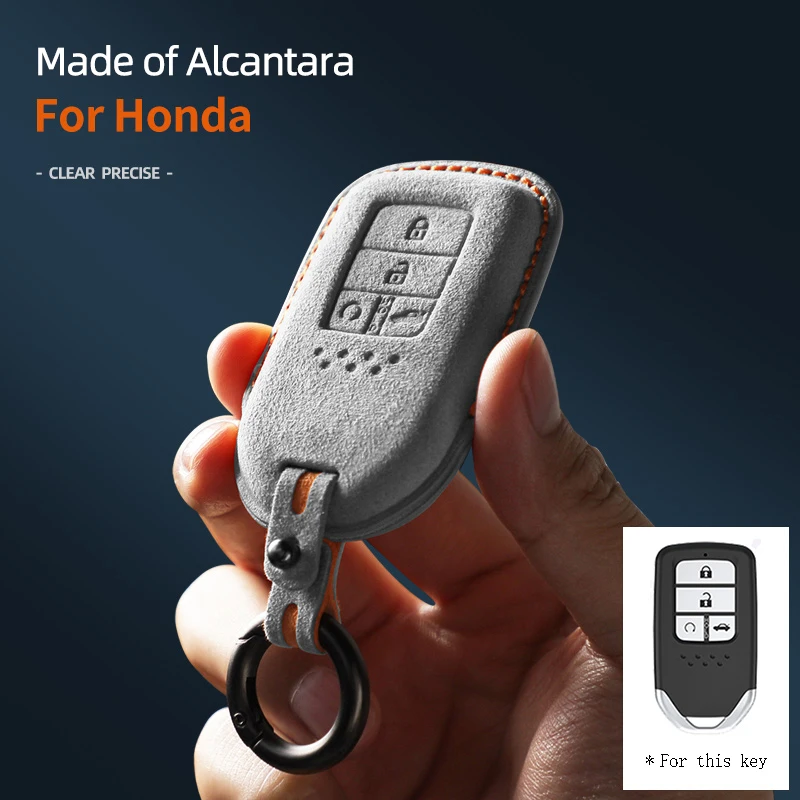 

Suitable For Honda Civic, Haoying, Lingpai, Accord, Alcantara Suede Three-Dimensional Keybag, Keychain