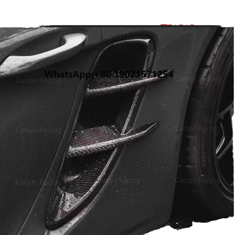 

Dry Carbon Fiber Rear Body Air Intake Decorative Piece for Porsche 718 Cayman & Boxster Knife Spoiler Forge Body Parts