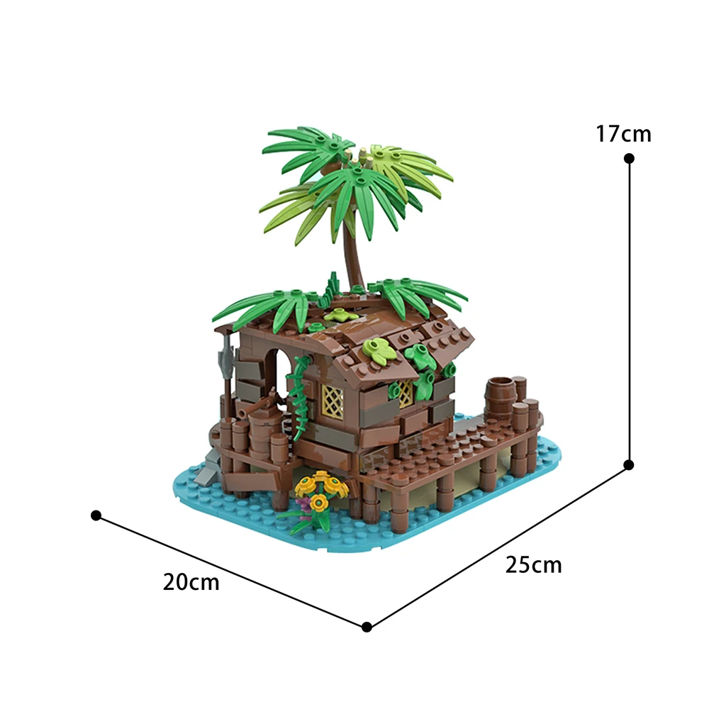 MOC piraci rzucić Barracuda Bay na 21322 49016 plaża Hut klocki montaż części cegły Kid macierzystych zabawki DIY prezent kolekcjonerski