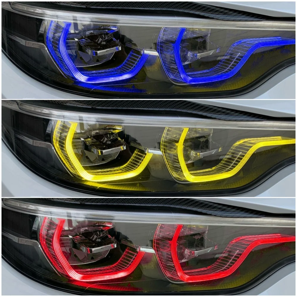 CSL Yellow Angel Eyes DRL For 4 Series 2018 2019 2020 BMW M3 M4 LCI F80 F82 M3 F36 340i 440i Daytime Running Lights Module