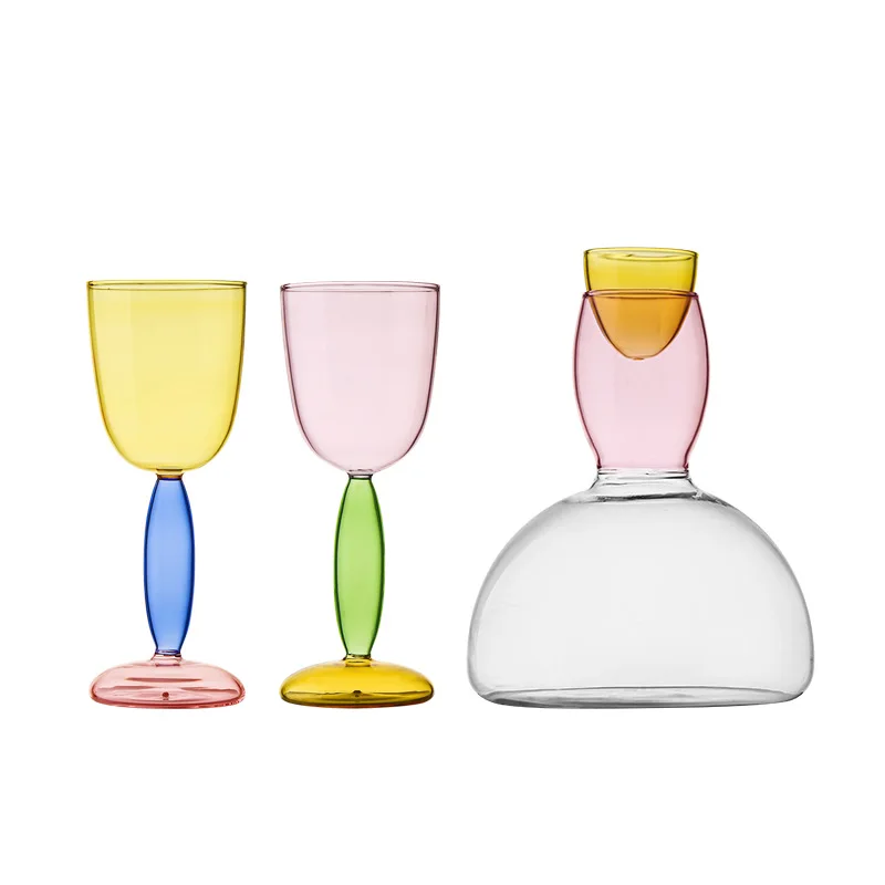 High borosilicate stained glass handmade Internet celebrity creative wine goblet