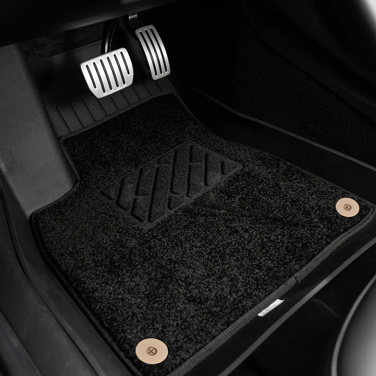 

10pcs Floor Mat Anti-Slip Holders Fasteners Bumper Retainer Secure Fixing Beige Easy Install No Tools All