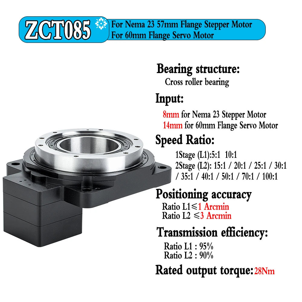 Imagem -04 - Plataforma Rotativa Oca para Mesas de Corte Cnc Alta Precisão Eplace Cam Indexer dd Motor Relação 5200:1 Eixos Eixos Eixo r