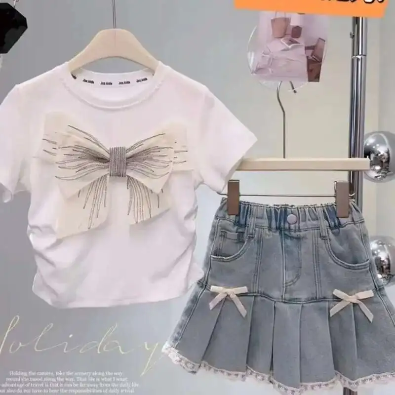 

New Girls 2 Pcs Clothing Set Kids Suits Children Clothes Sets Baby Outfits Summer 24-120