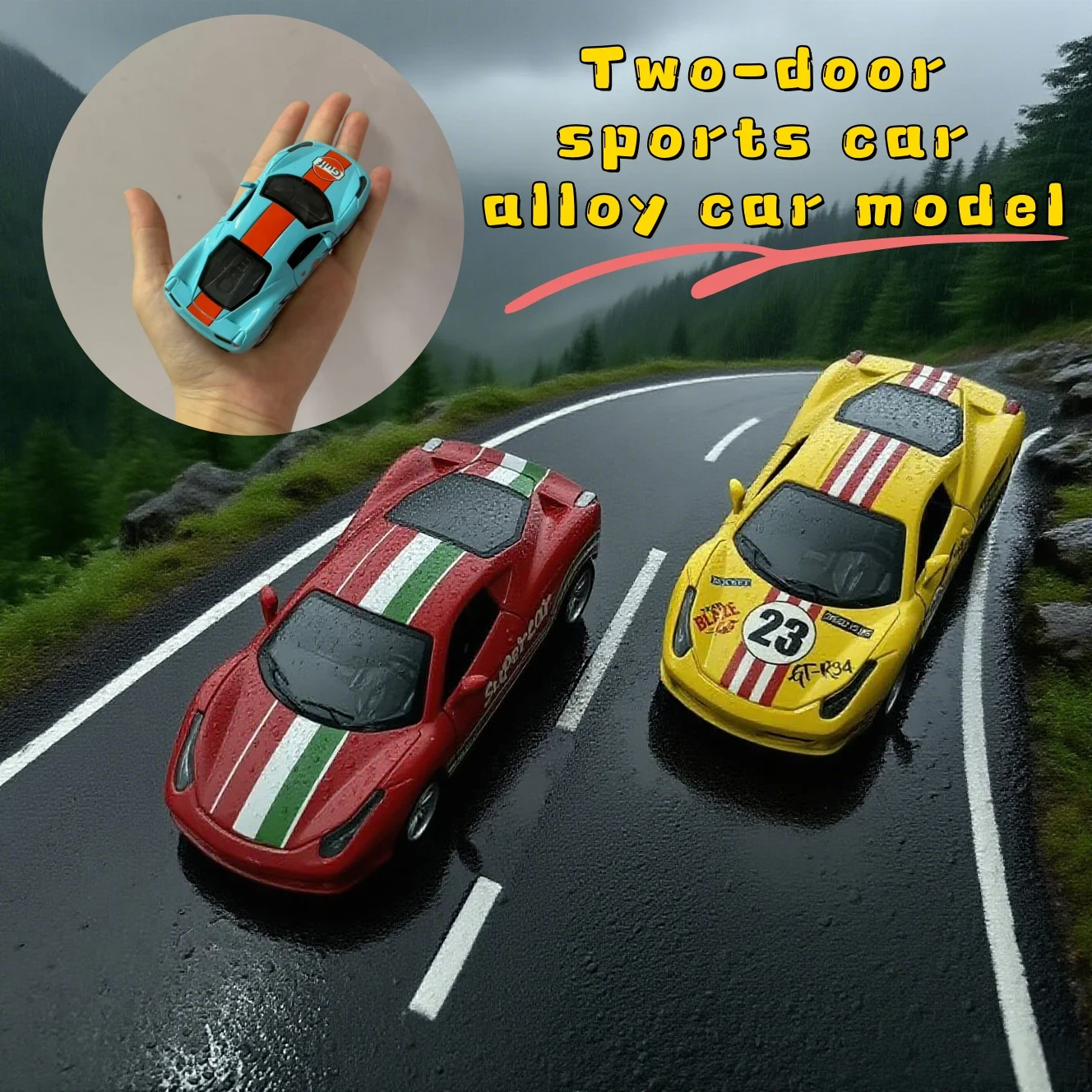 

Модель суперкара с граффити-полосками, красочная игрушечная машинка, игривая коллекционная модель из литого металла для детей и взрослых коллекционеров