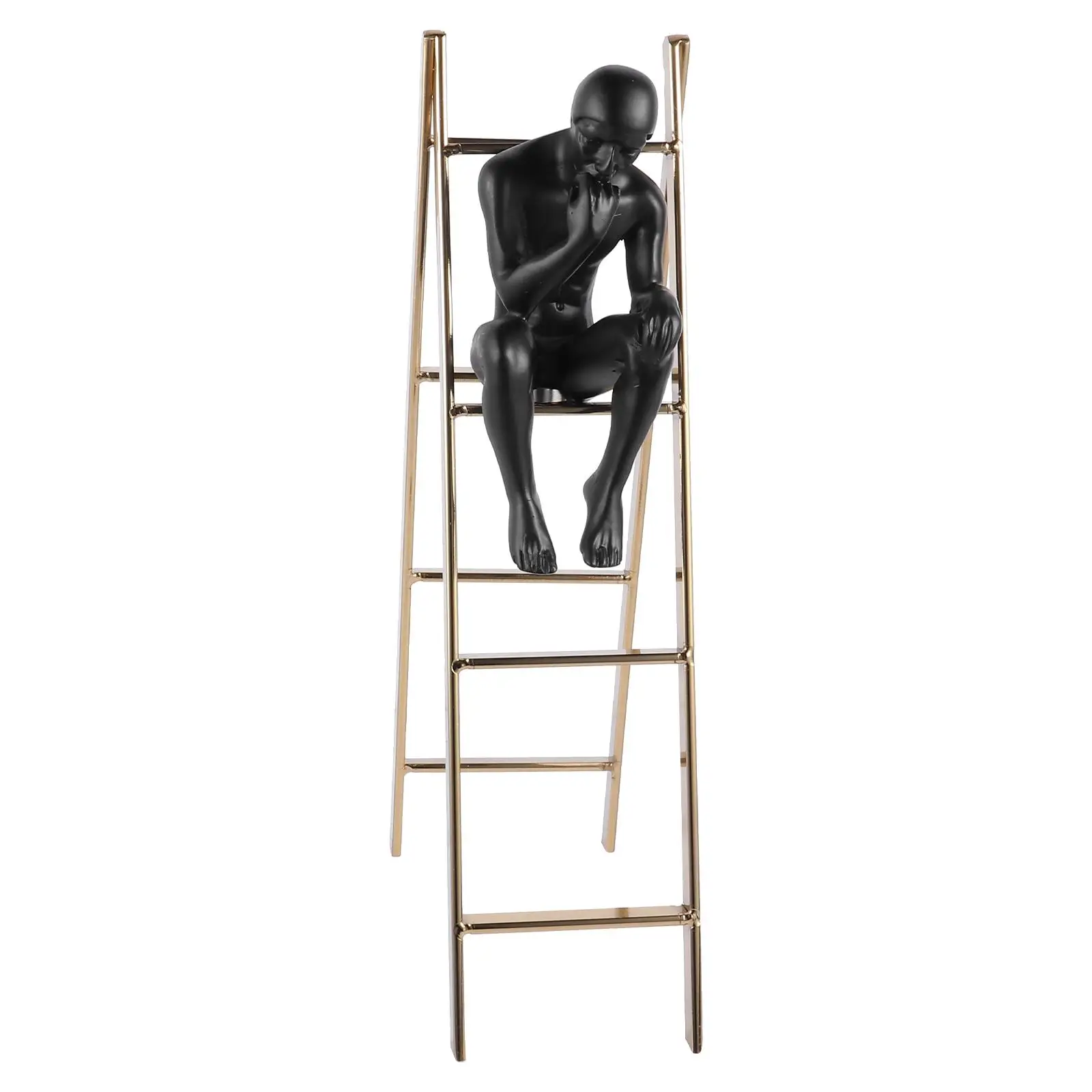 

Modern Minimalist Iron Statue Man Figurine Small Size Desk Decor Statue Home Office Figurine Sculpture Accessories