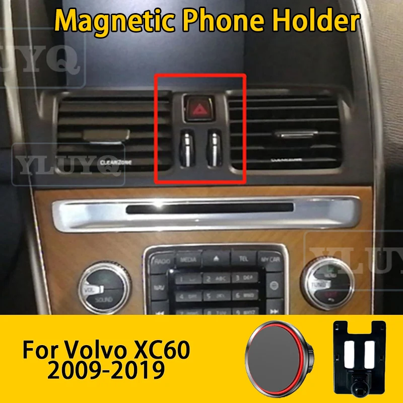 

Magnetic Phone Holder for Volvo XC60 2009-2019, Gravity Navigation 360° Ball Head, Rotatable Modification Accessory