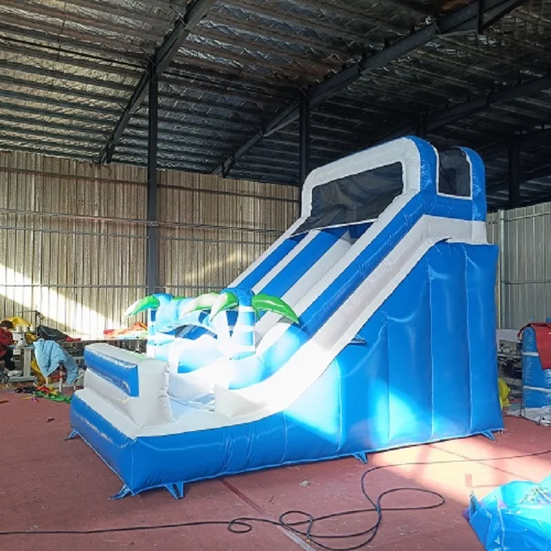 Hot Sale 3m*5m*4m Outdoor Inflatable Slider, Bouncy Dry Castle, Commercial Jumping Slide, Kids Inflatable Dry Slide
