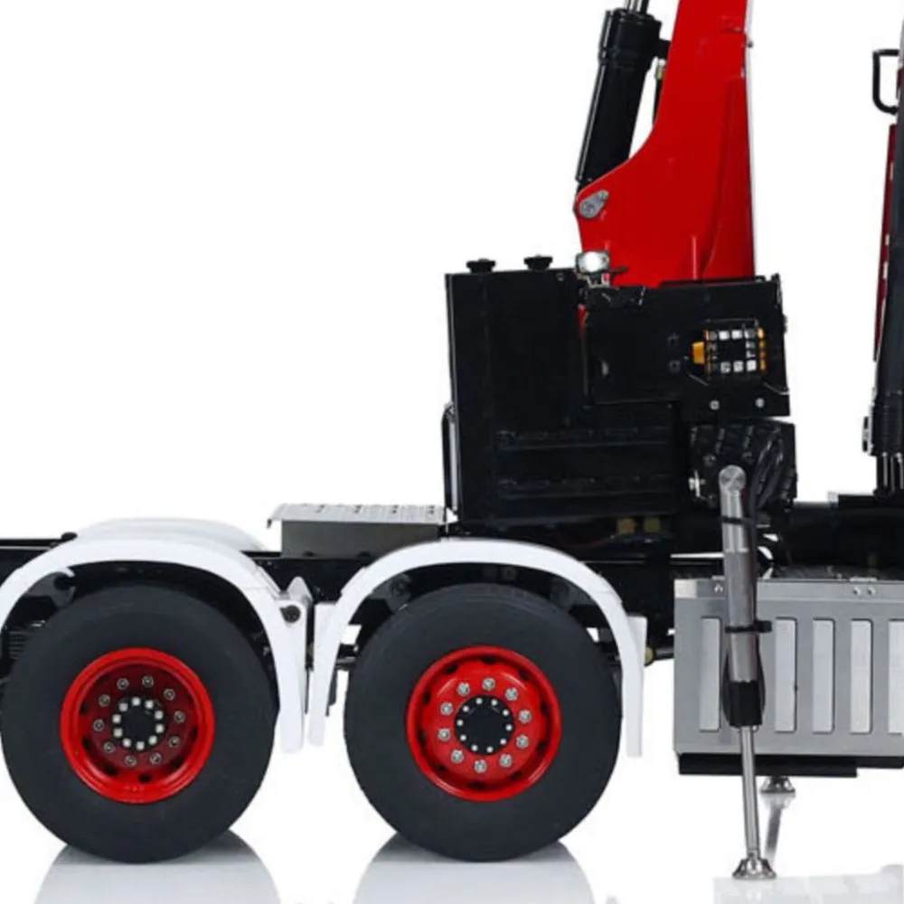 Toys LESU 8x8 1/14 RC Hydraulic Crane Tractor Truck Fly Jib DIY Painted Remote Control Painted Finished Cars Vehicle Model Gifts