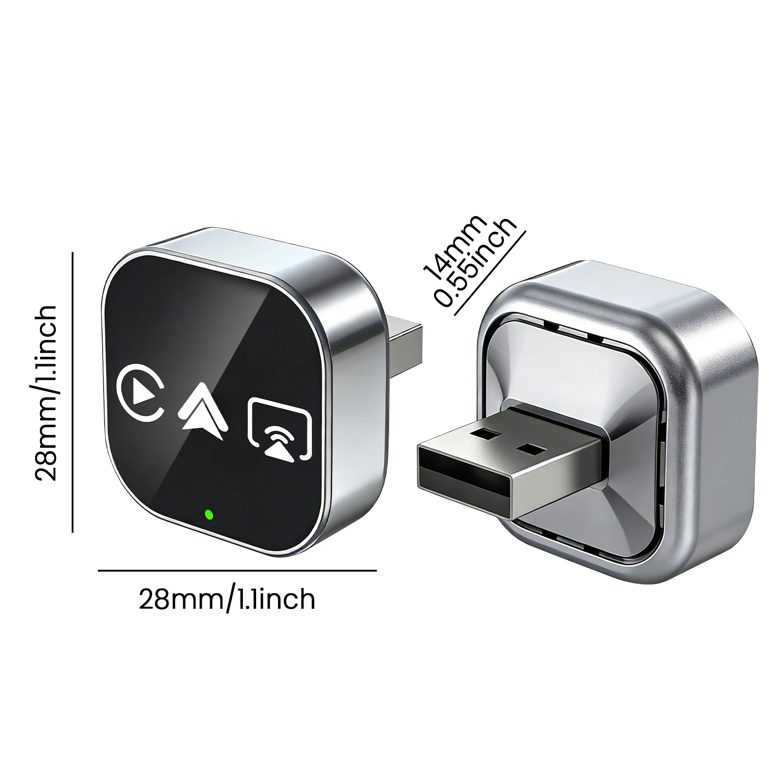 CarRocket Intelligente Autosysteme 4-in-1 Kabelloser CarPlay-Adapter Android Auto für eingebautes CarPlay passend für VW FAIT