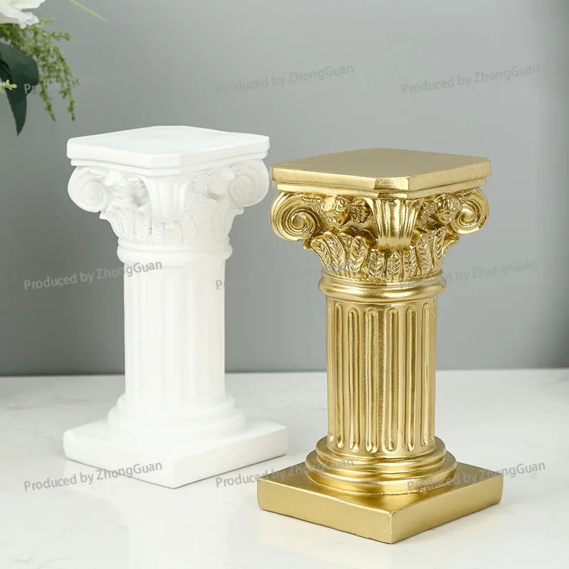 Roman Pillar Candlestick Angel Photo Prop Background Home Living Room Desktop Decoration Ornament