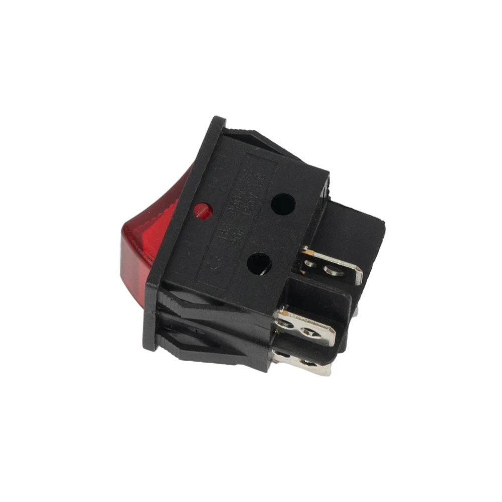 Double Card Machine Rocker Switch Parts Current KCD4 Kit ON OFF RED 4 Pins Illuminated Replacement Waterproof Cap