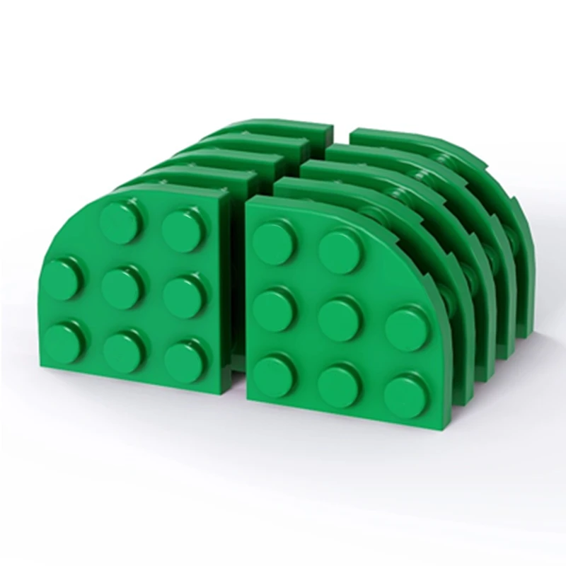 20 قطعة لوحة 3X3 ، 1/4 دائرة متوافقة 30357 مستديرة وزوايا الطوب الذاتي قفل ألعاب مكعبات البناء الملحقات