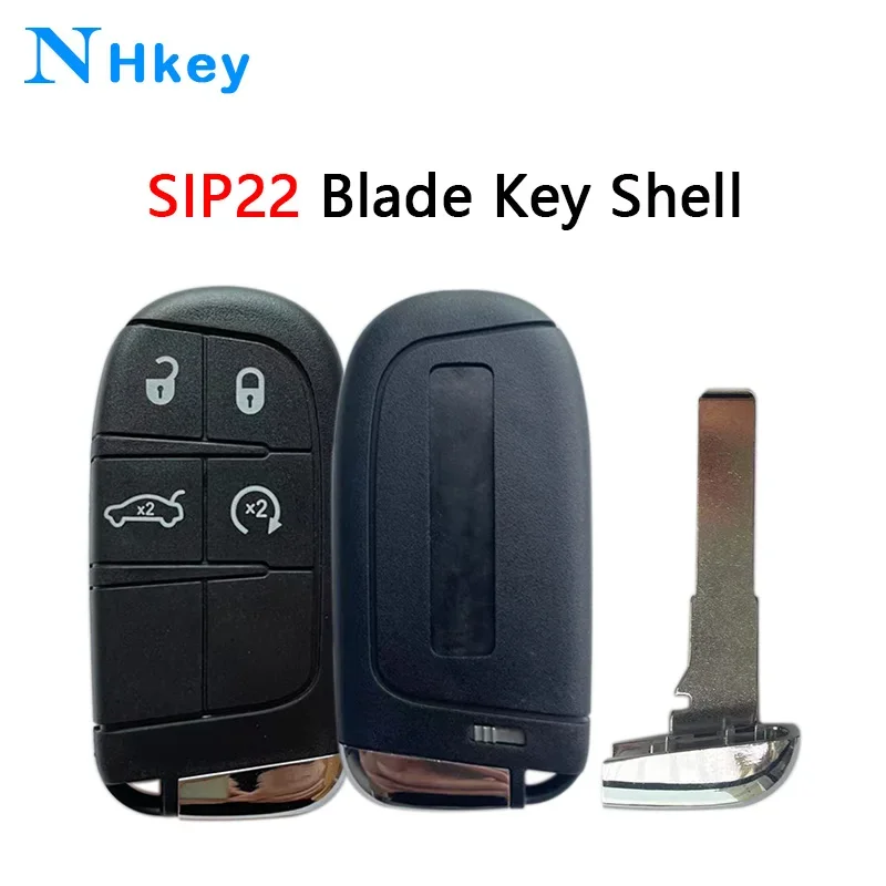 

NHkey для Jeep Dodge Renegade Chrysler, маленький автомобиль, 4 кнопки, декодер SIP22, без ключа, умный пульт дистанционного управления