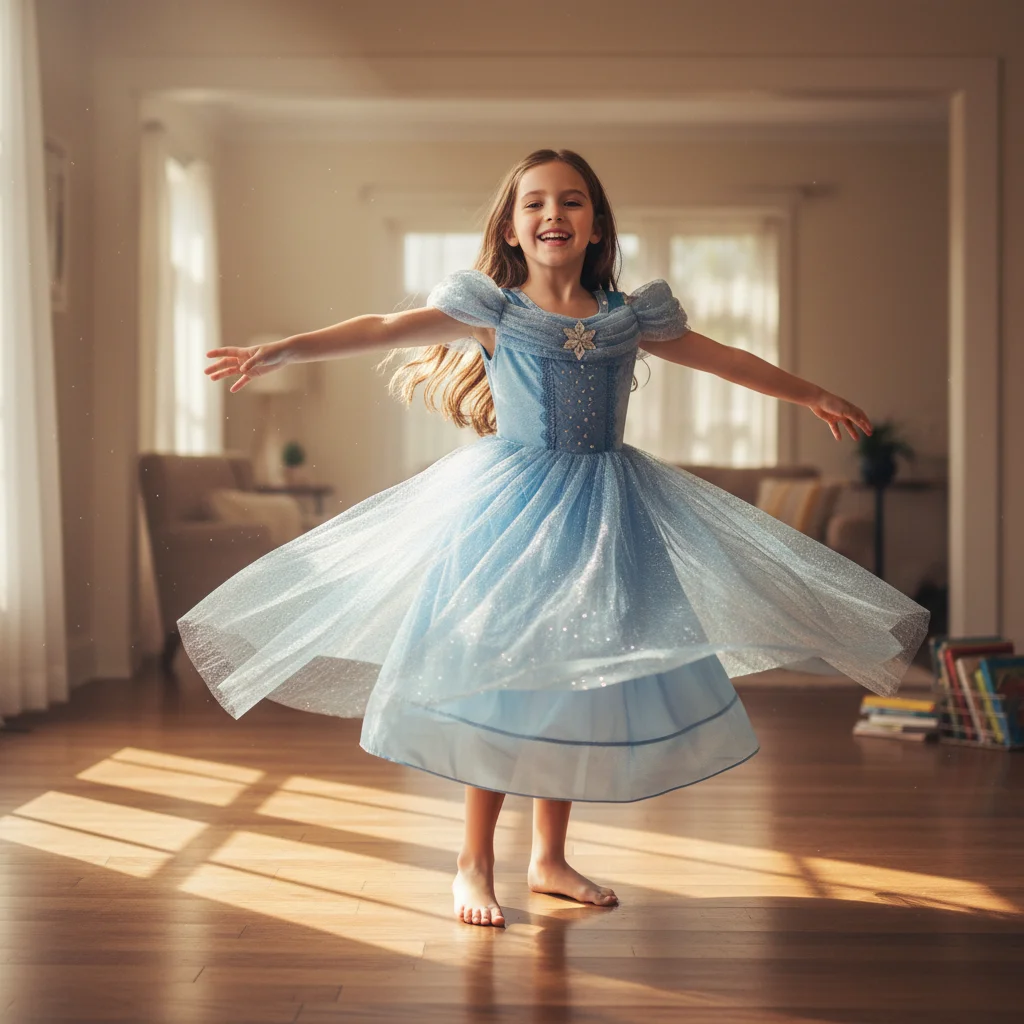 Adorable Princess Themed Dress Designed for Birthday Parties Carnival Costume Play and as a Charming Gift Idea for Young Girls