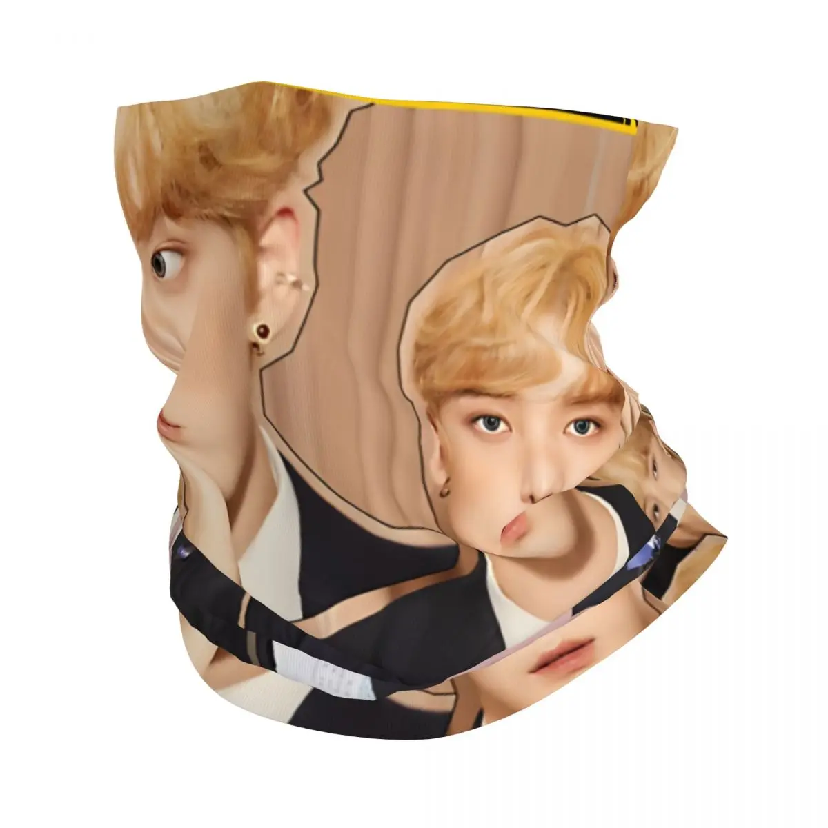 ATEEZ Yunho The Real ATEEZ Bandana Neck Cover Printed Motor Motocross Face Mask Running Unisex Adult Washable