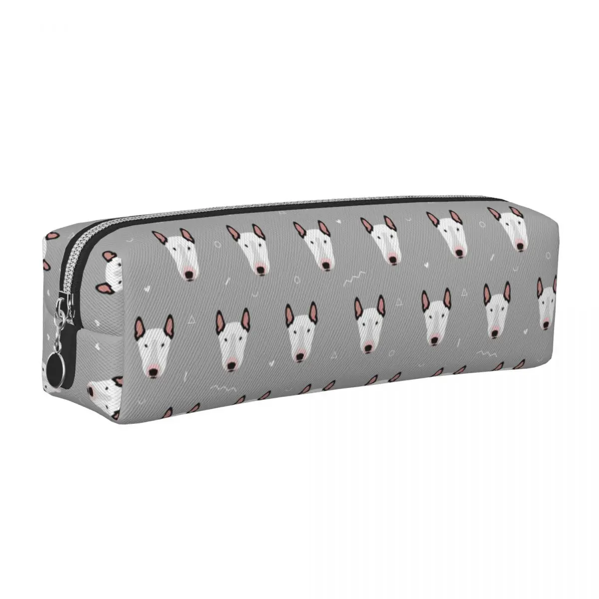 Bull Terriers Pencil Case Gift for Animal Dog Lover Pen Box Bags Girl Boy Large Storage Students School Gifts Pencilcases