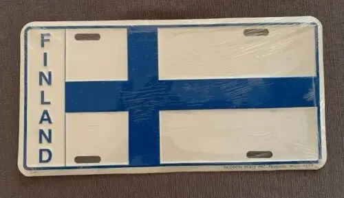 1p,Finland Flag Metal Sign 6 X 12 Inches New Aluminum Embossed