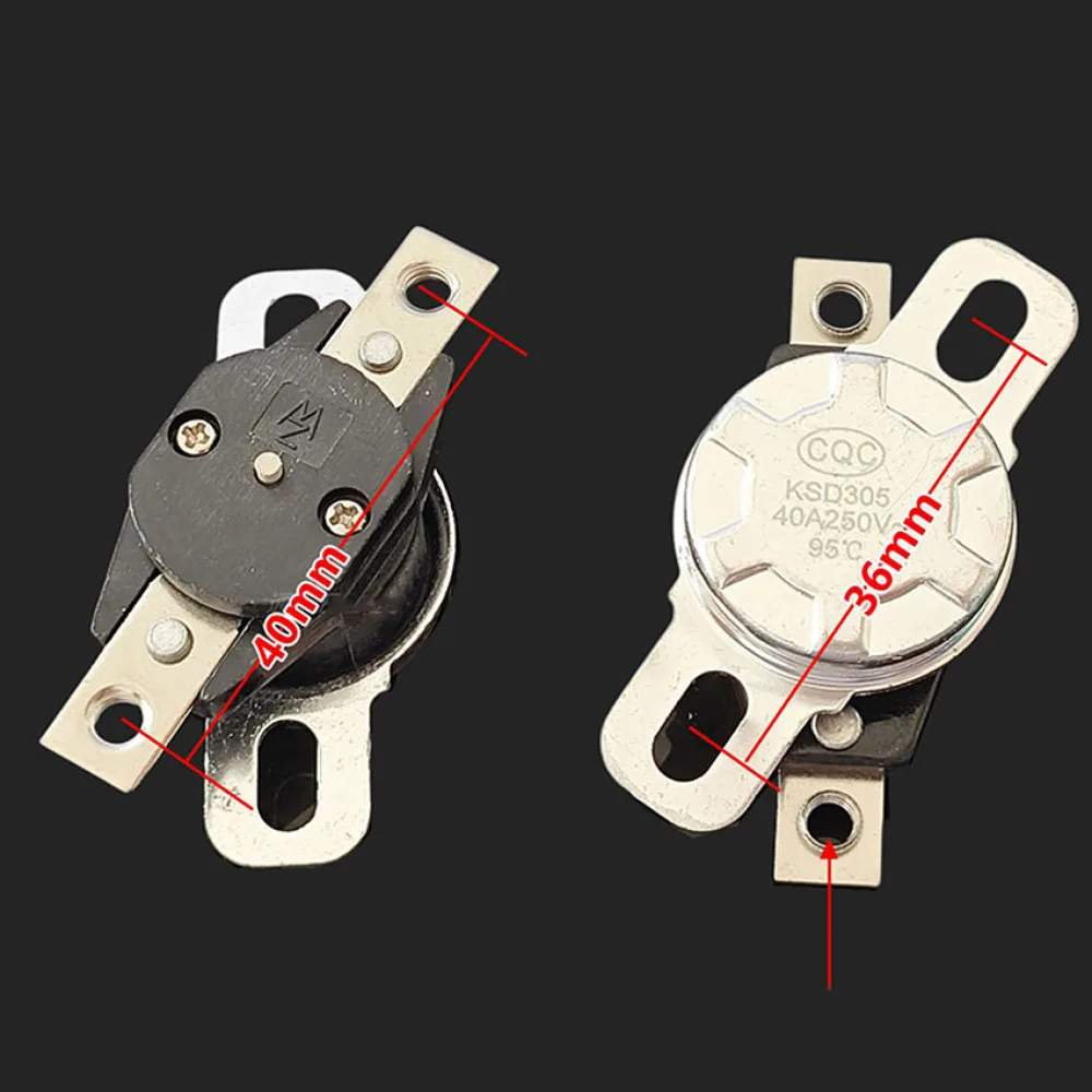 1pc 250v 40A 온도 조절기 KSD305 순간 온수기 건조 방지 온도 제어 스위치 70 °   85 °   95 °   온도 제한 보호 장치