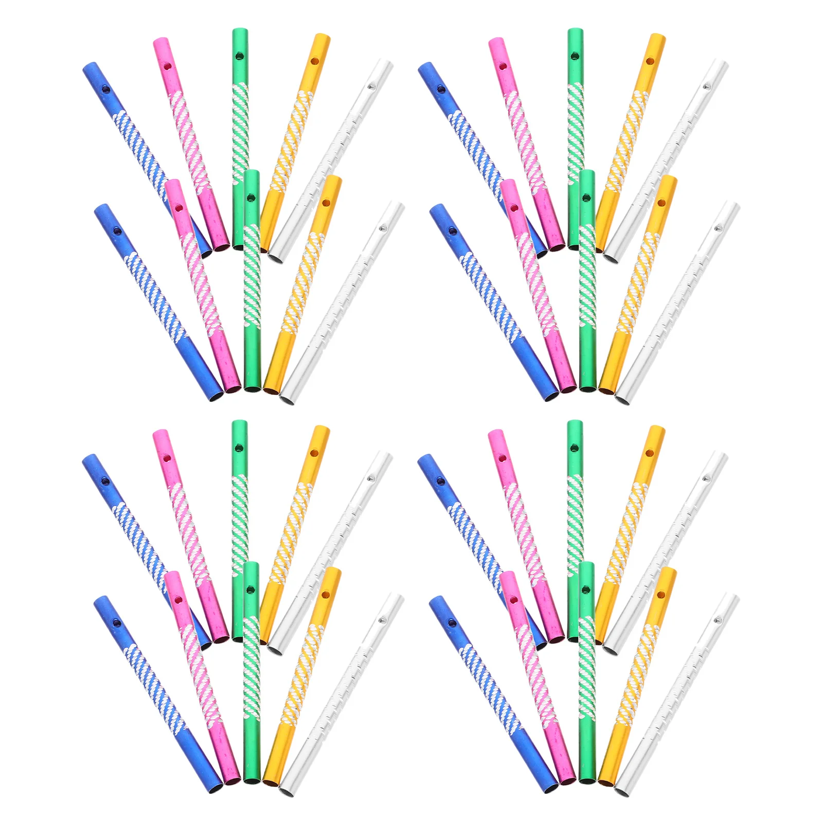 

100pcs Chime Tubes Reflective Aluminum Hollow Sound Pipes Diy Craft Supplies For Outdoor Garden Decor Wind Chimes Outdoor Metal