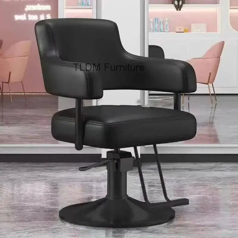 Vintage Classic Barber Chair Personalized Aesthetic Simple Salon Barbershop Chair Modern Lifter Cadeira De Barbeiro Furniture
