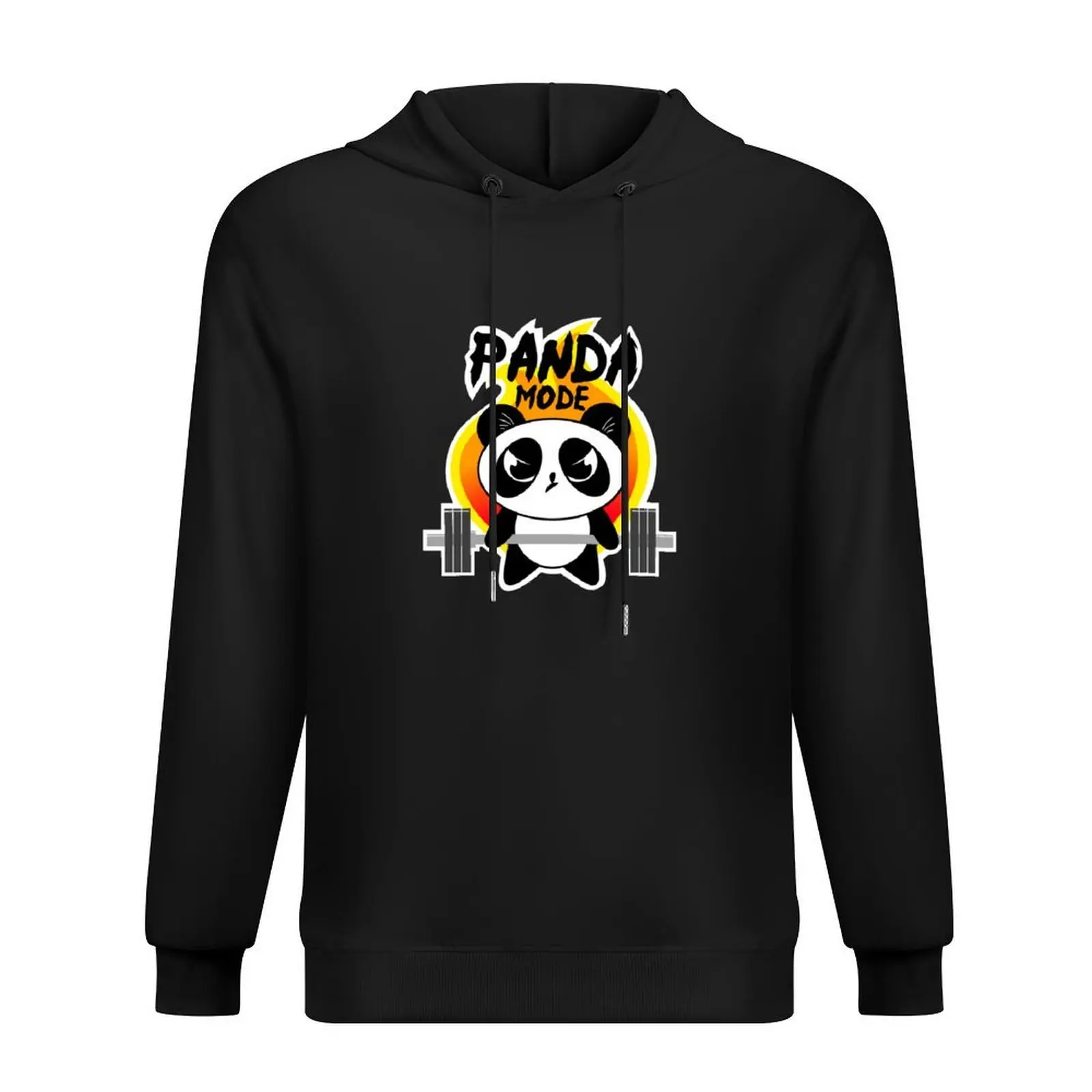 

fitness, panda mode, panda strong, gym girl, barbell girl Hoodie autumn clothes anime clothes men clothing hoodie men