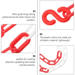 5M Plastic Safety Chain Caution Security Crowd Control Barrier Construction Site Traffic Decorative