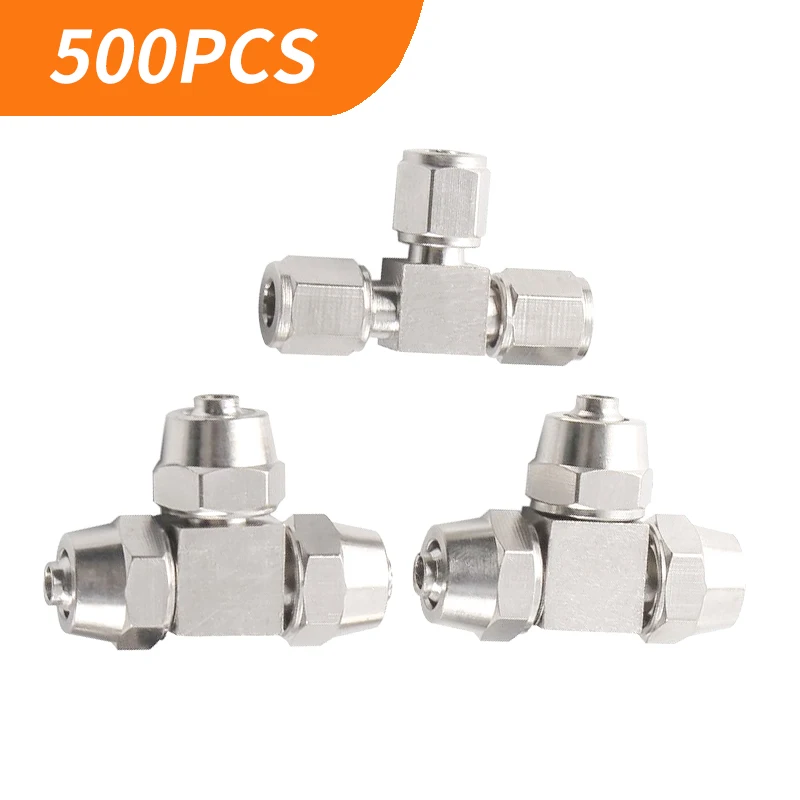 Quick twist Tee 500PCS/LOT KL-PE4/6/8/10/12/14/16 Copper Nickel Plated High Voltage Lock Female Pneumatic Connector Fitting