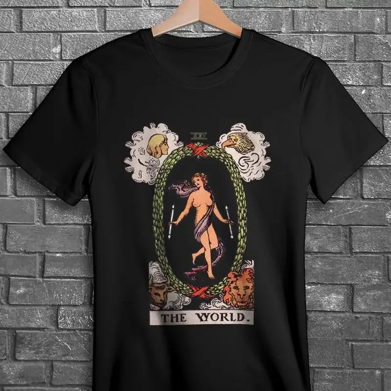 The World Tarot Card Print T-Shirt Goth Witc