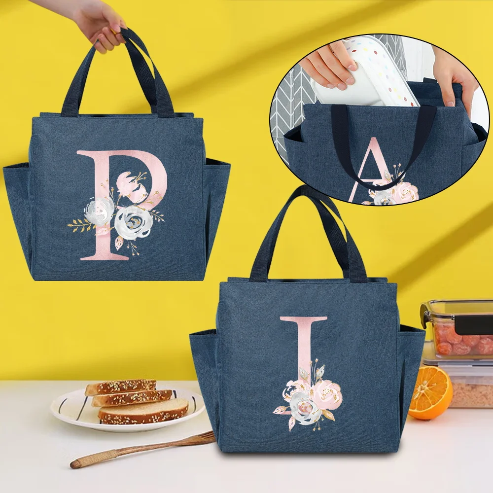 

1PCs Fresh Cooler Bags Waterproof Nylon Portable Zipper Thermal Oxford Lunch Bags for Women Convenient Lunch Box Tote Food Bags