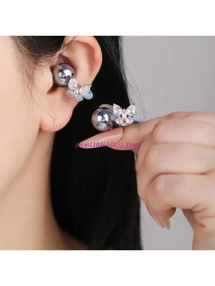 Wireless Bluetooth-compatible Earbuds Earrings Set Butterfly Earbuds 