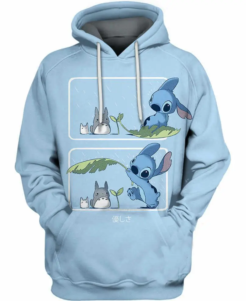 Lilo And Stitch Men Zipper Hoodie Cartoon Anime Cool Women Oversized Sweatshirt 2024 New Spring Autumn Children Jackets Coat