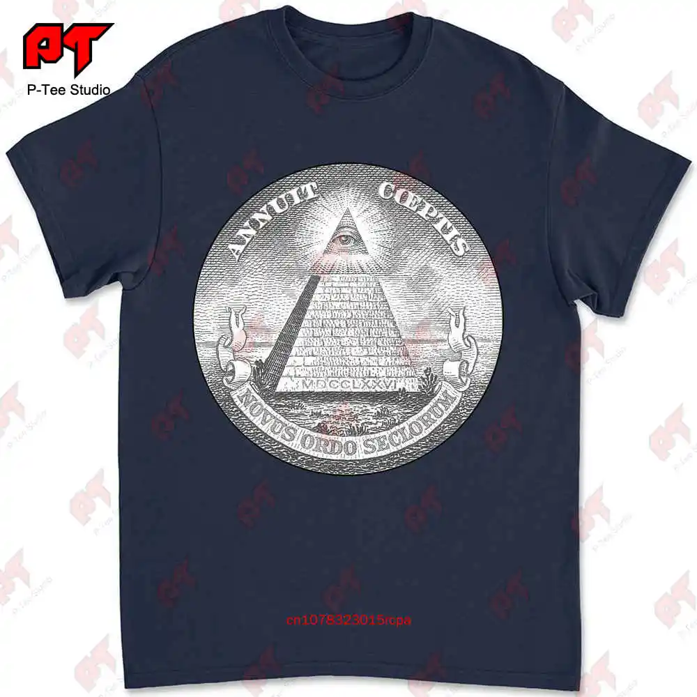 Illuminati Annuit Coeptis Triangle Eye Reptilians Killuminati Nwo Mason T-shirt F07I