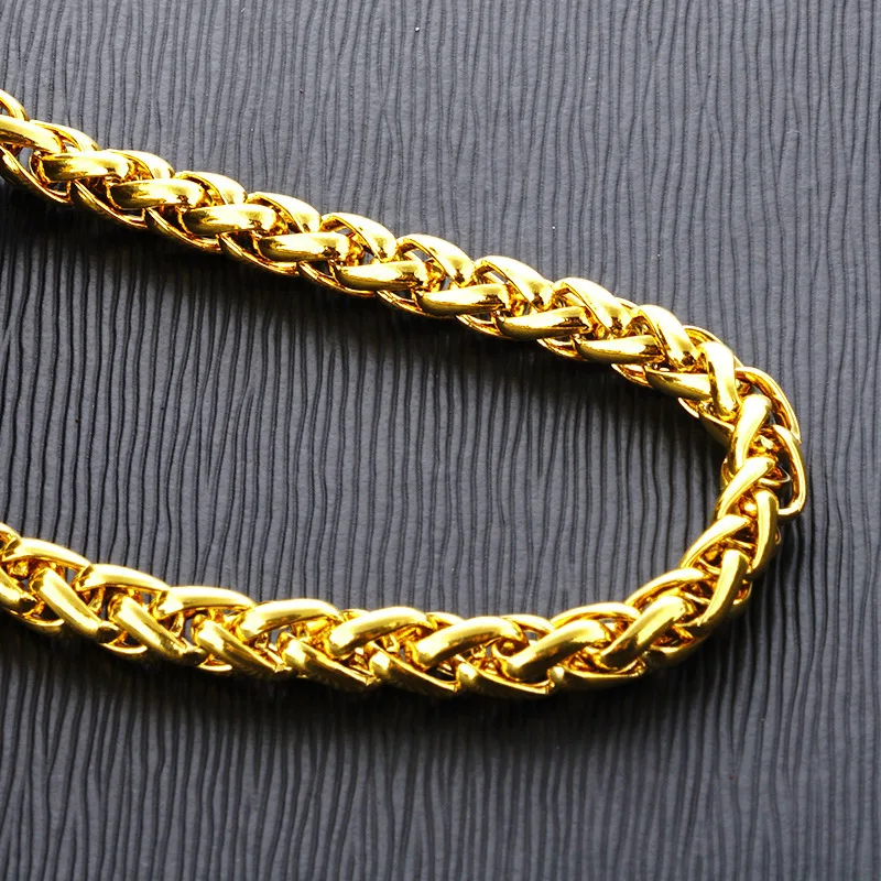 

6mm Men's Fashion Necklace 24K Gold AU999 - Ideal 6mm thickness, understated fashion, rich 24K luster, durable AU999 purity