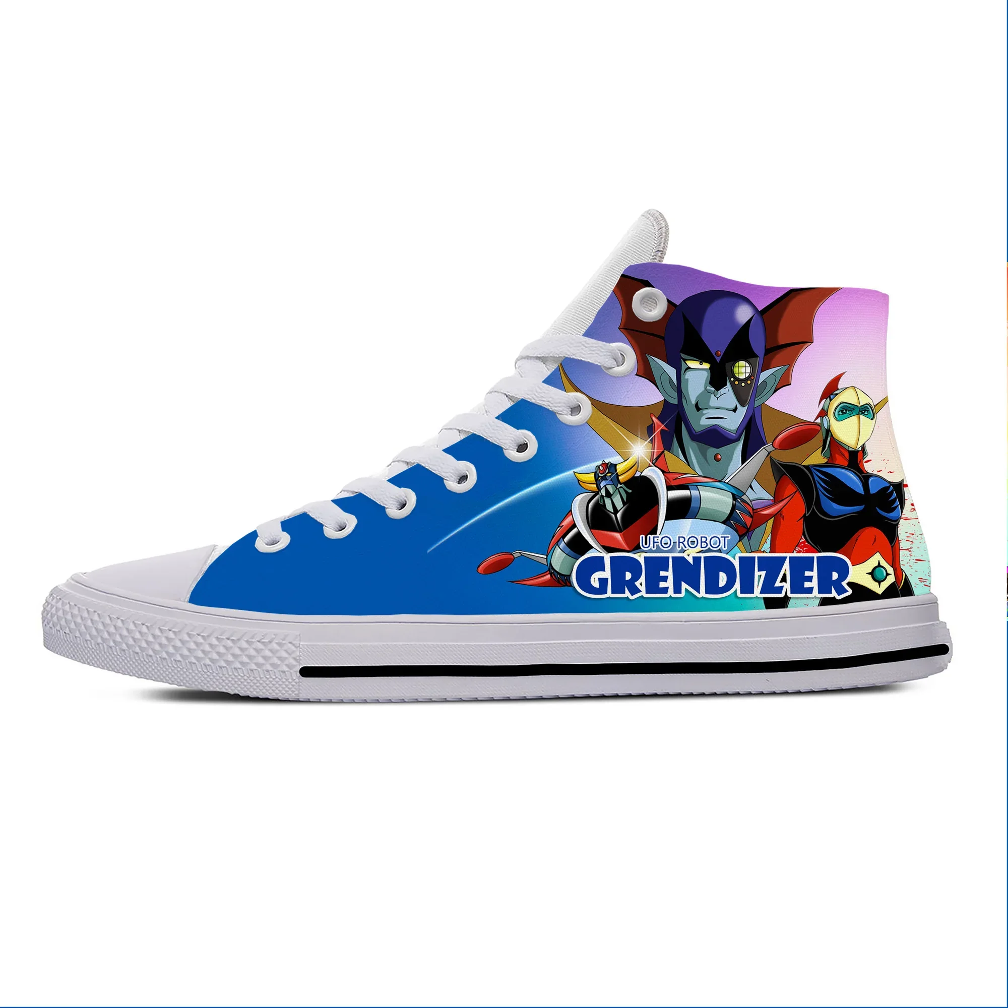 Hot UFO Robot Goldrake Grendizer Anime Gurendaiza Casual Cloth Shoes High Top Lightweight Breathable 3D Print Men Women Sneakers