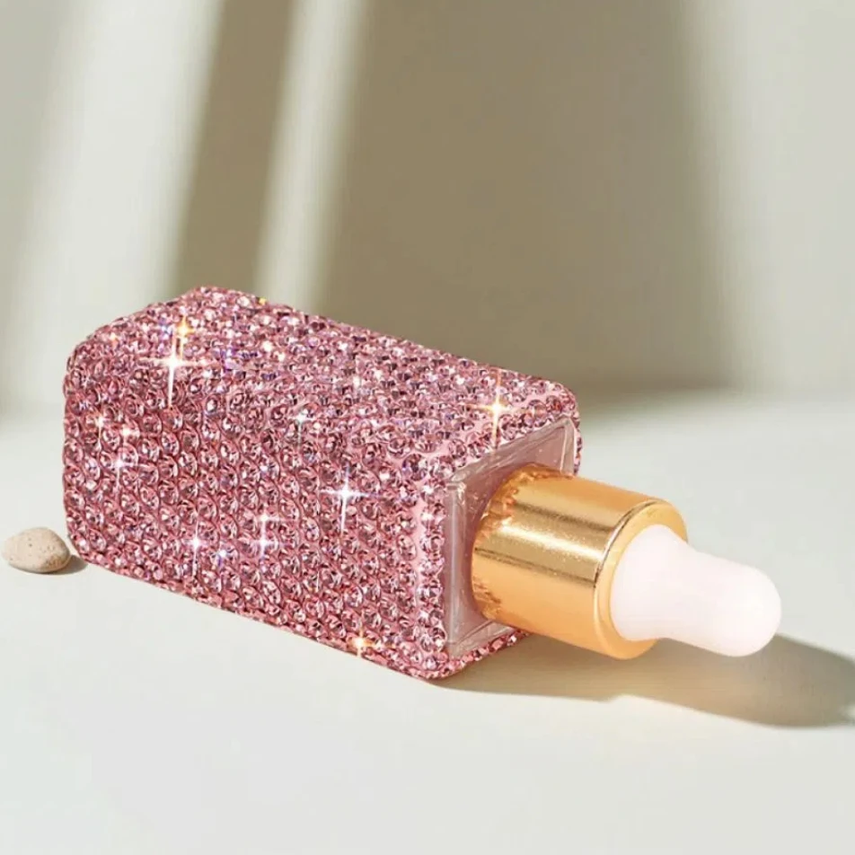 Glitzernde Strass-Flasche, leere, nachfüllbare, kreative Tropfflasche für ätherische Öle, Kristall-BlingBling-Ätherischöl-Fläschchen – Detail 8
